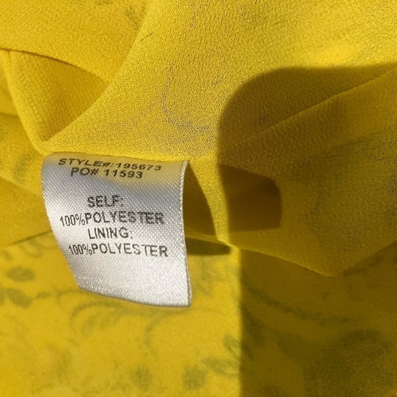 Skies are Blue 1X Dress Yellow Floral Sleeveless Lined Light - Picture 8 of 10